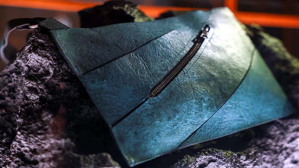 dinosaur leather handbag