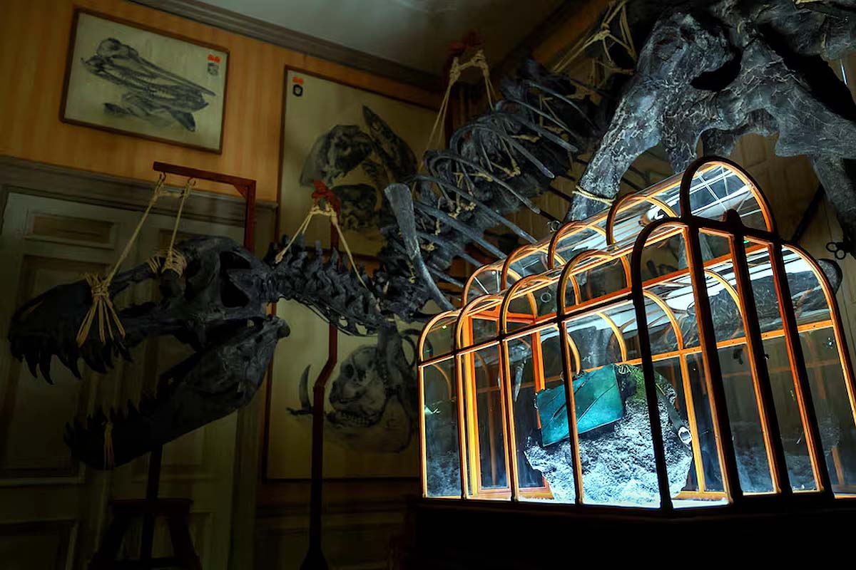 dinosaur leather handbag