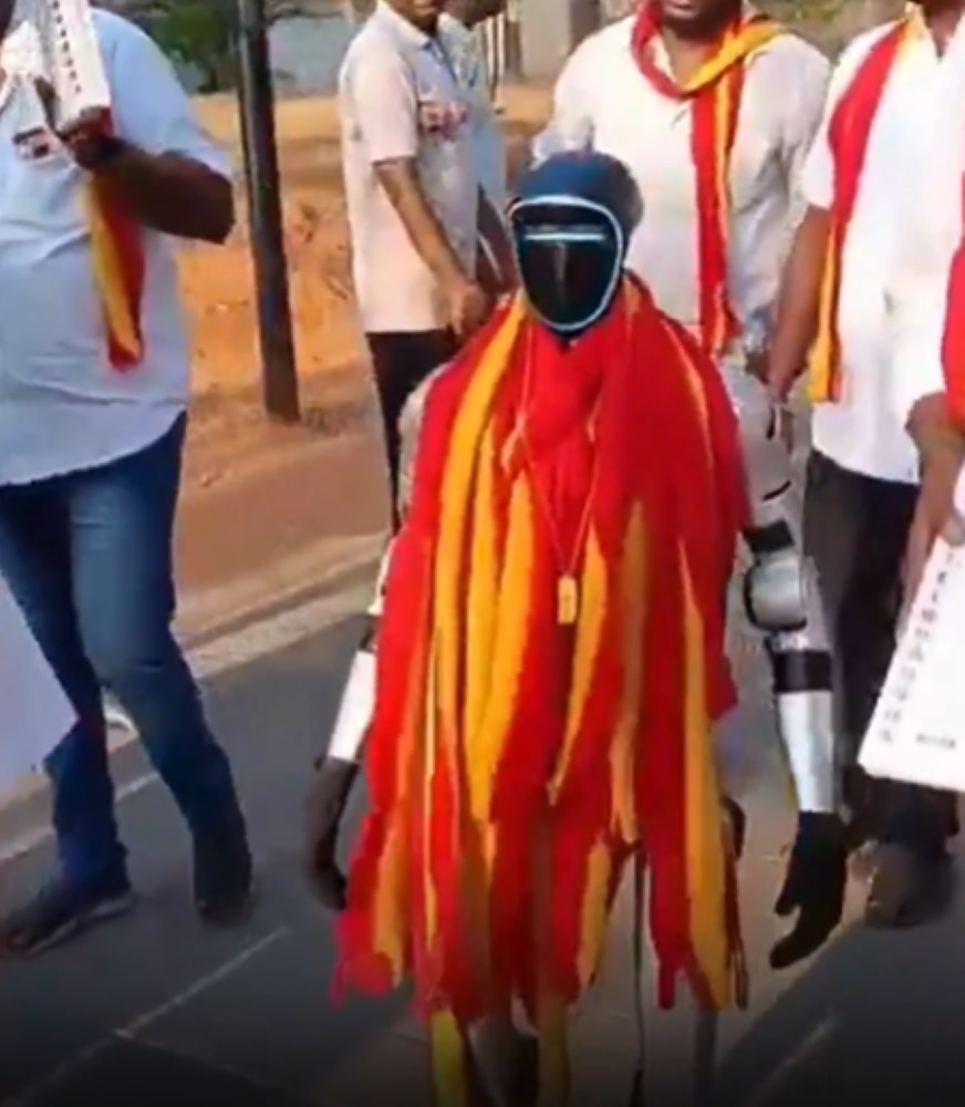 TVK Vijay campaign robot