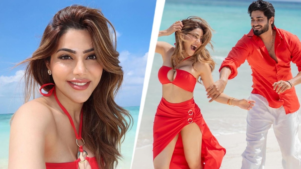 Nikki Tamboli Arbaaz patel romantic beachside photos