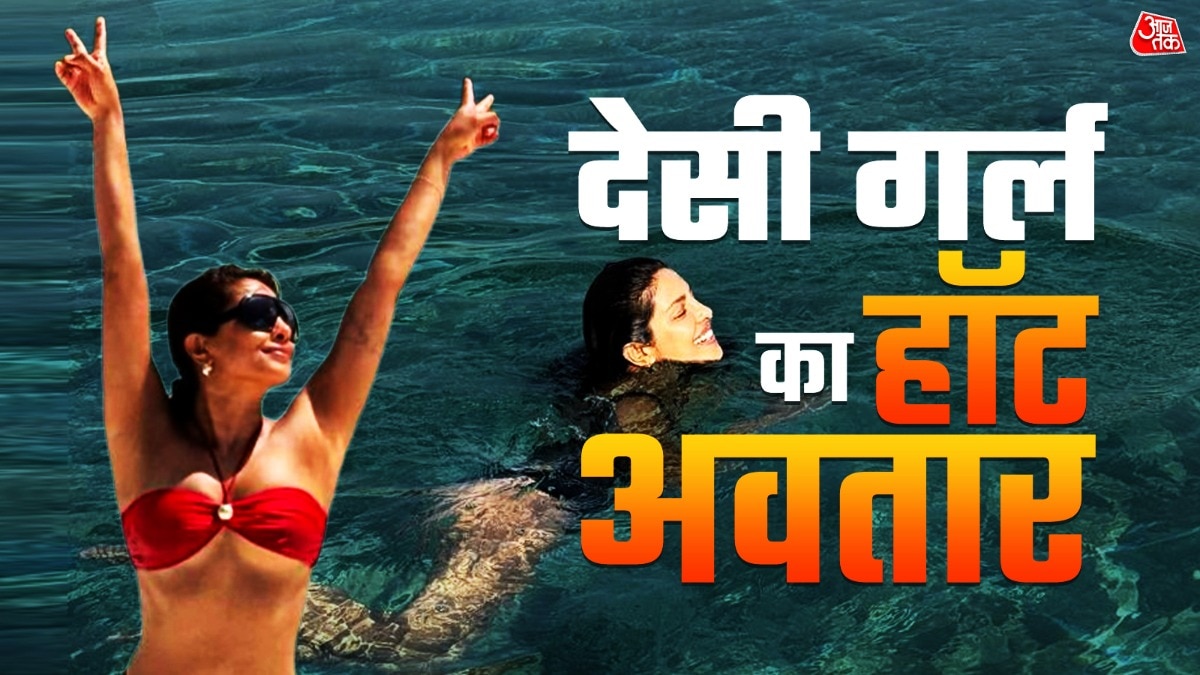 मोनोकिनी में छाईं प्रियंका, पूल में दिए सिजलिंग पोज