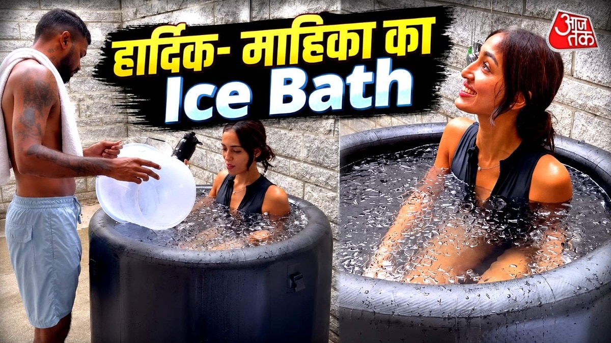 hardik pandya took romantic ice bath with girlfriend maheika