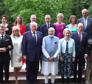 PM Modi-Trump meets in G7 Summit. (Photo- Screengrab-X)