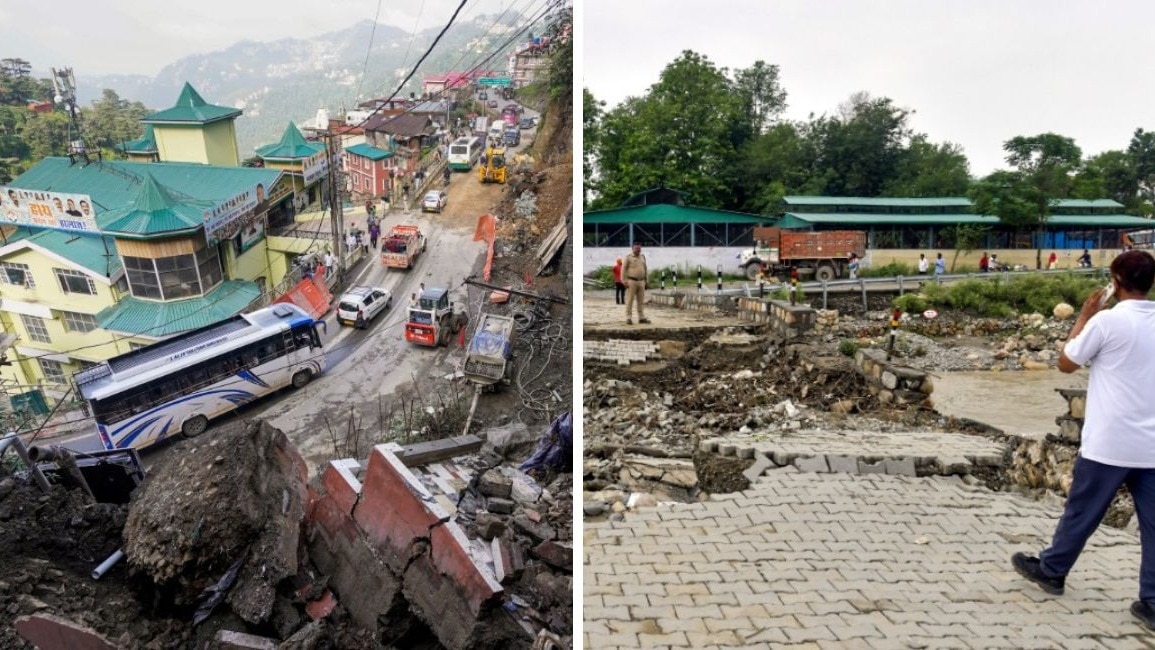 शिमला-उत्तराखंड में बारिश का रौद्र रूप, देखें Photos