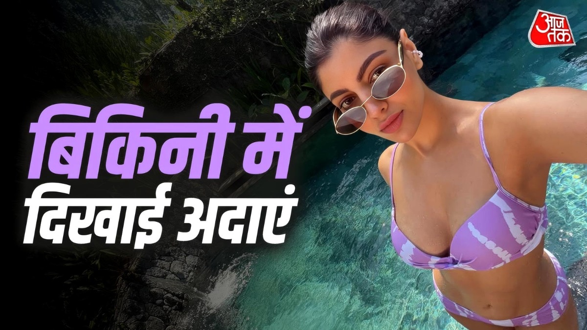 akanksha puri bold bikini pool photos