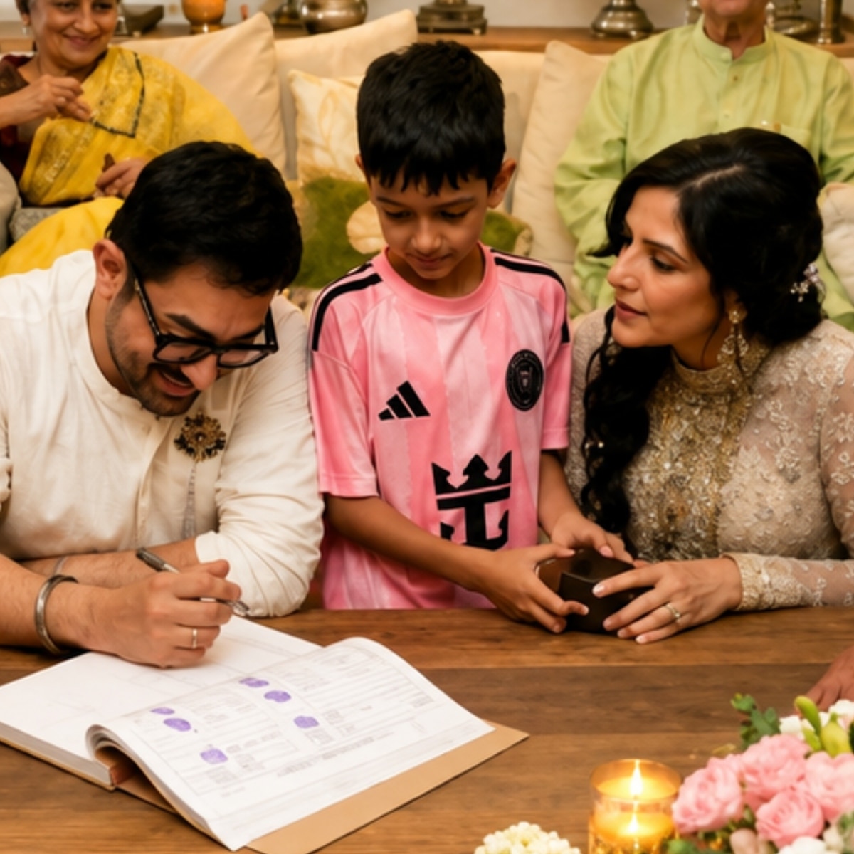 gauri spratt son quinn at aamir khan wedding