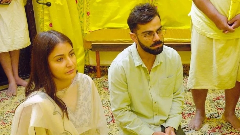 विराट और अनुष्का वृंदावन में