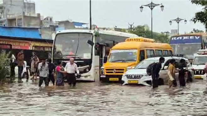 Gurugram Rain Waterlogged