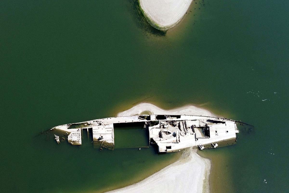 danube river nazi warships