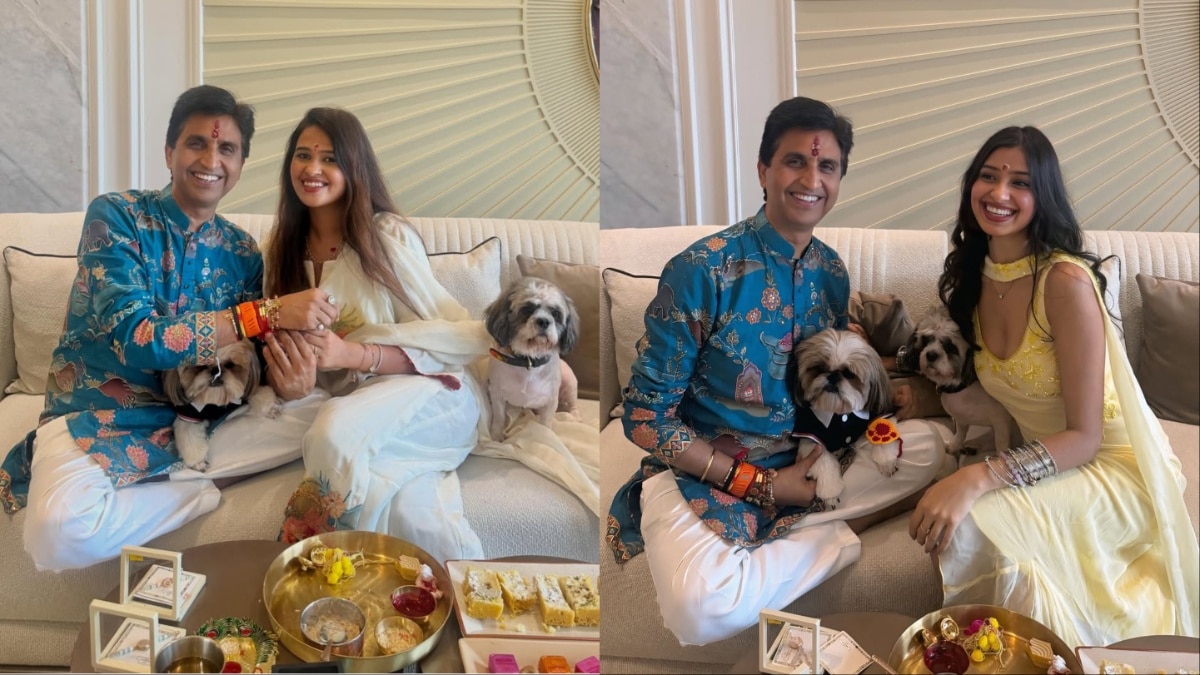 Kumar Vishwas with Daughters