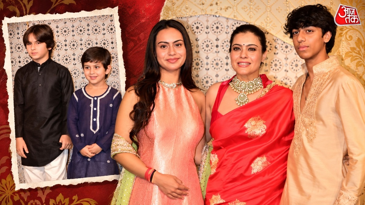 अंबानी के गणेश उत्सव में छाए काजोल के बच्चे, इतने बड़े हुए युग-निसा, तैमूर-जेह का दिखा स्वैग