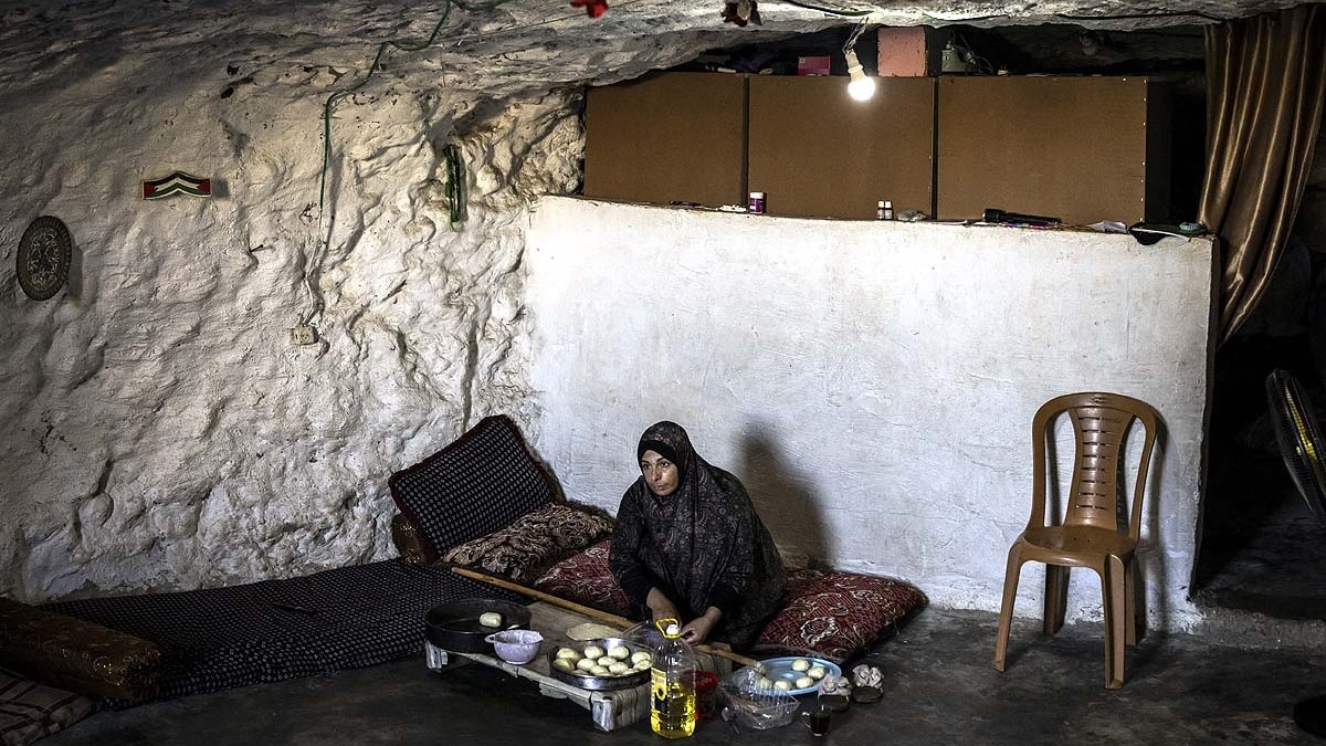 Palestinian family cave