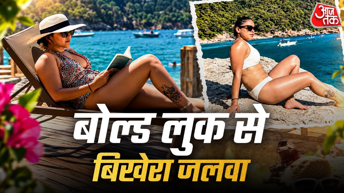 actress sumona chakravarti bikini look