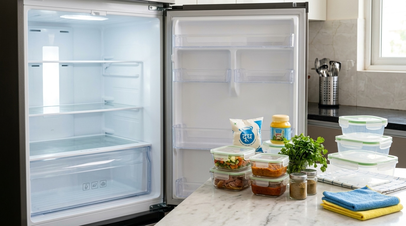 Deep cleaning the refrigerator