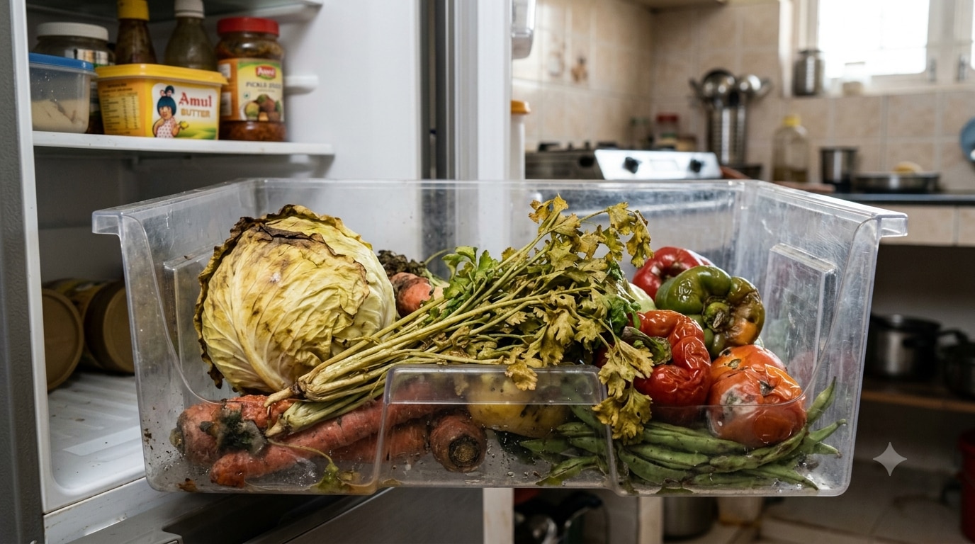 Old spoiled vegetables