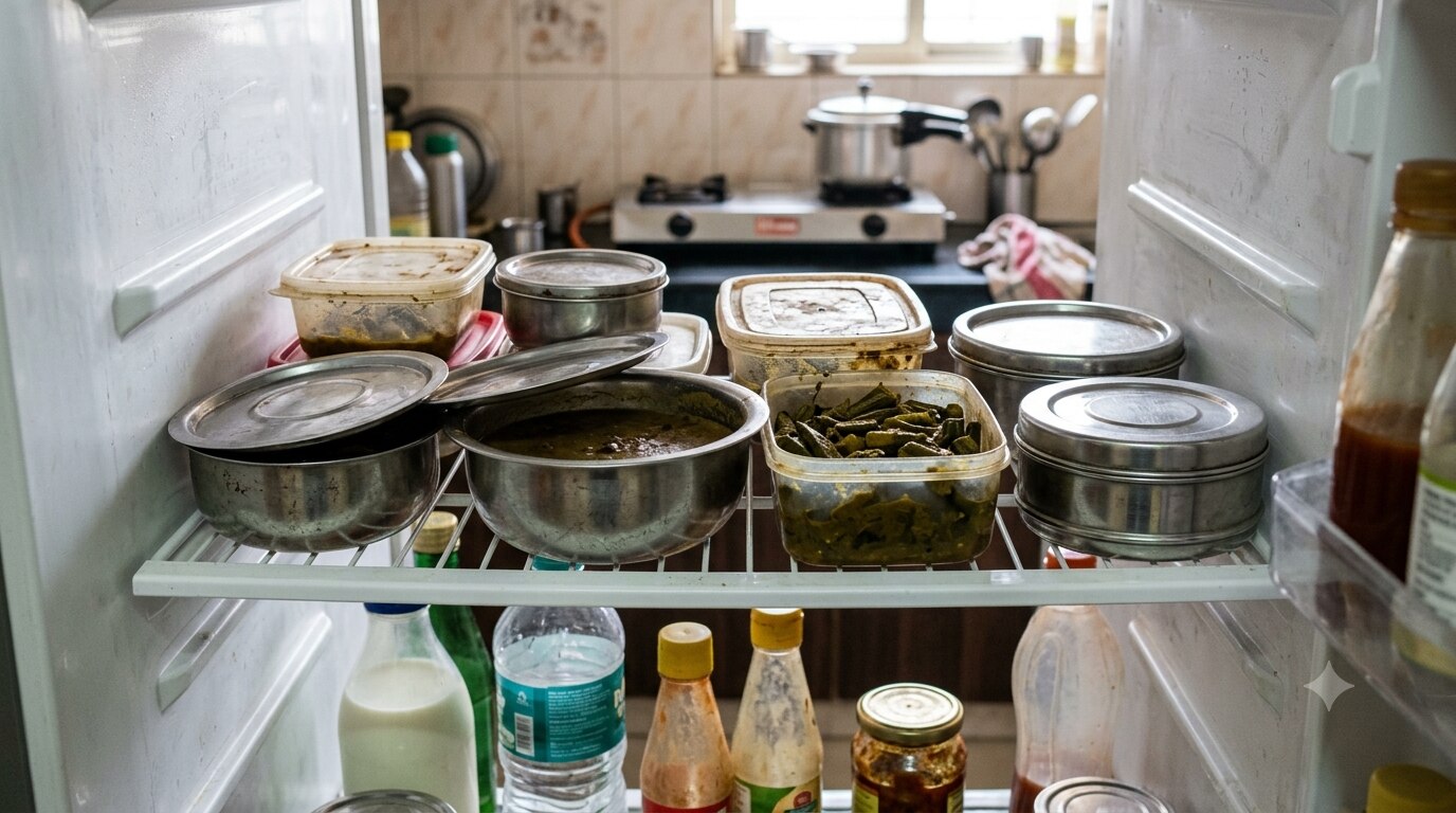 leftover dal and sabzi