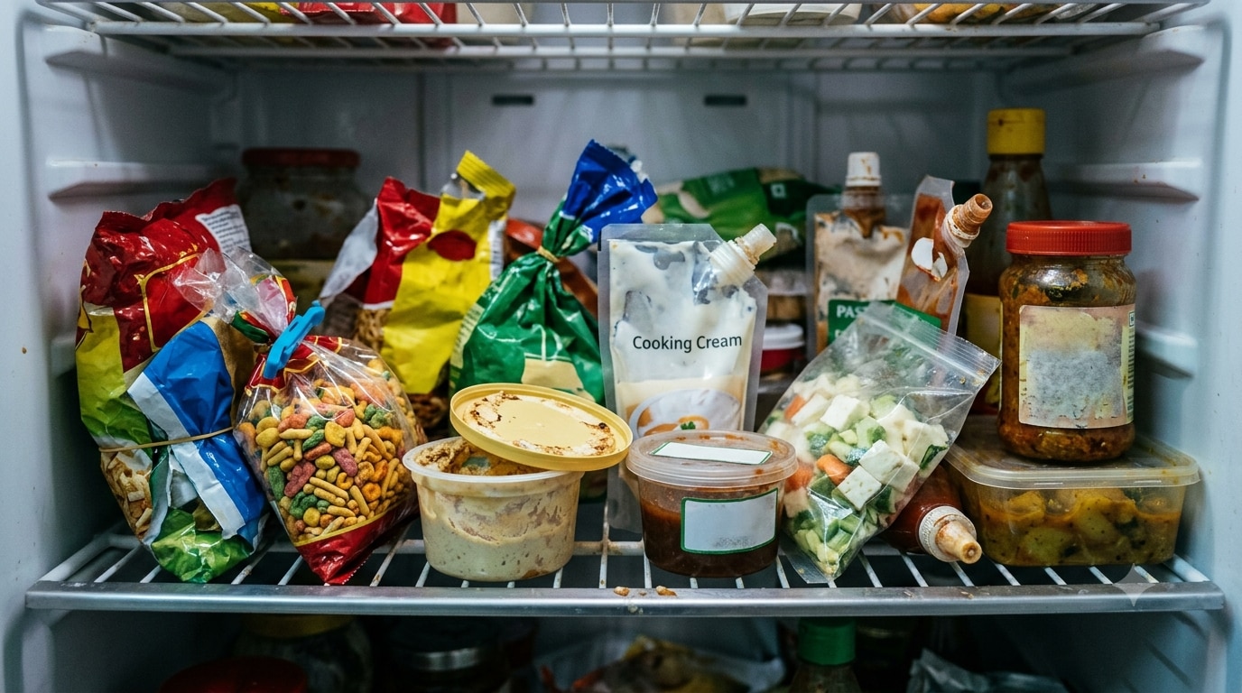 opened food packages