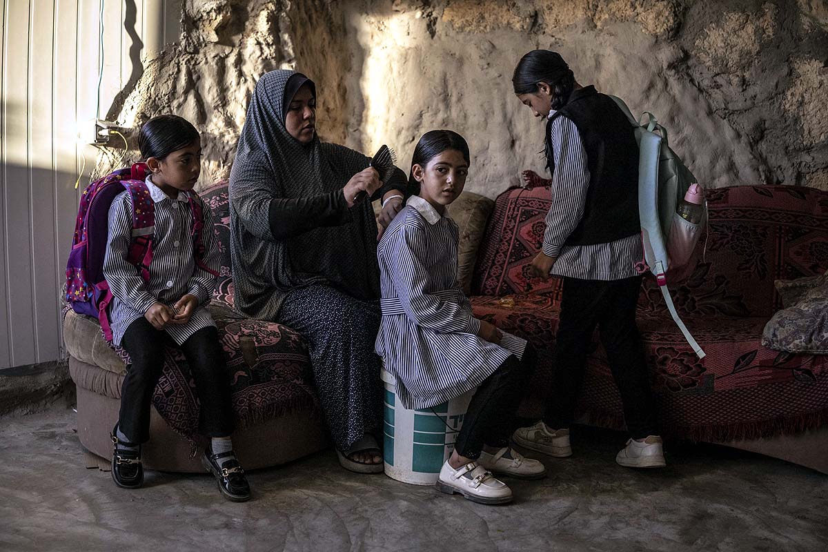 Palestinian family cave