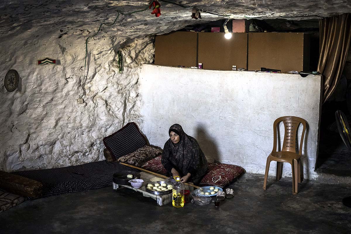 Palestinian family cave