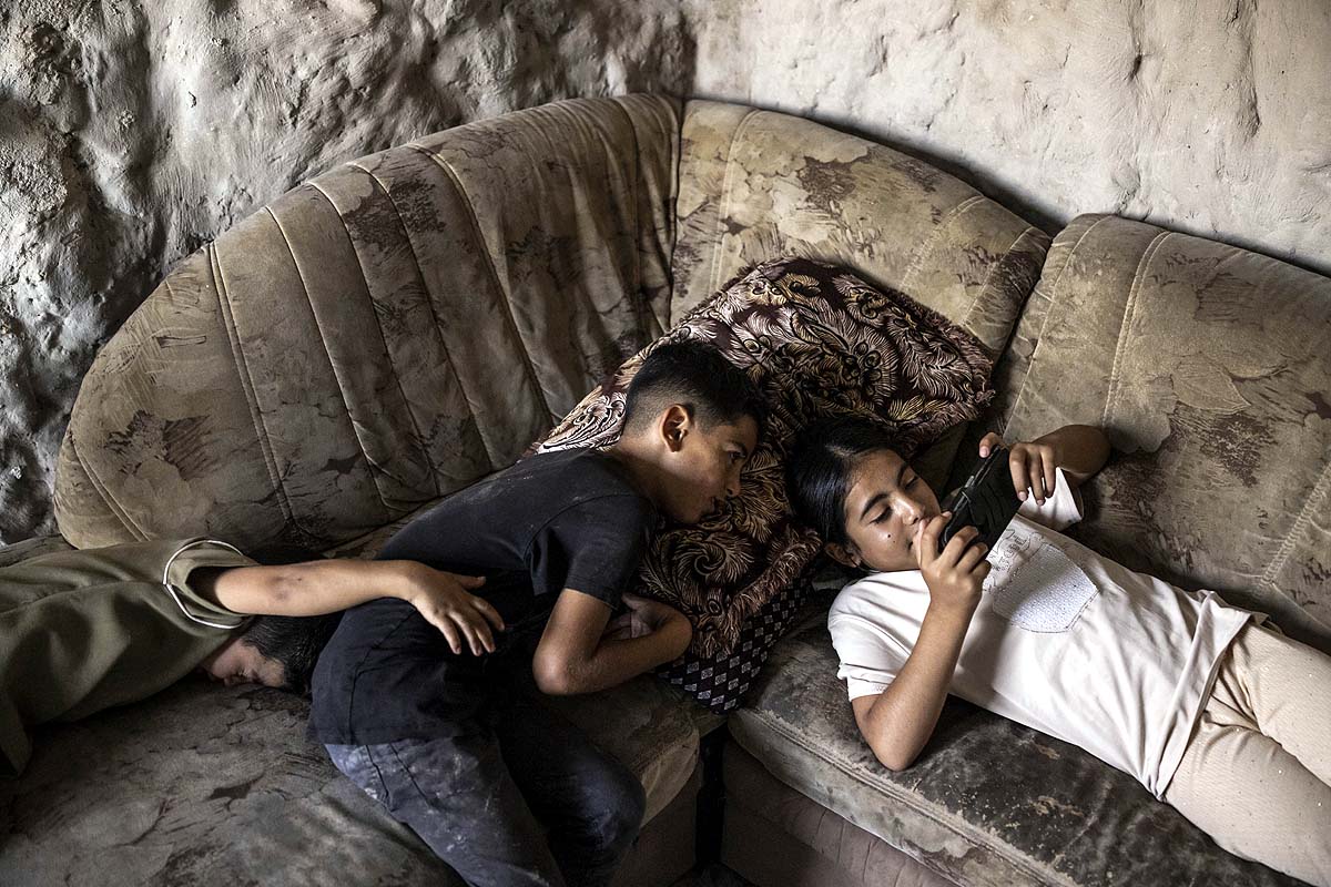 Palestinian family cave