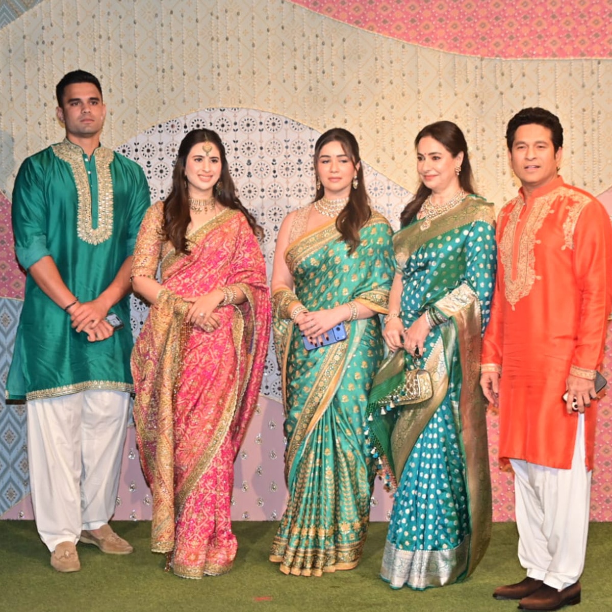 sachin tendulkar harbhajan singh deepak chahar at ganpati pooja 