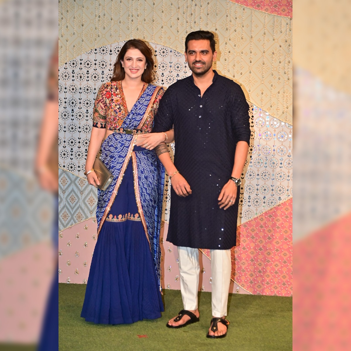 sachin tendulkar harbhajan singh deepak chahar at ganpati pooja 