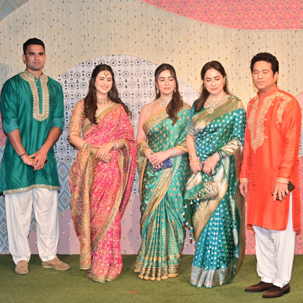 sachin tendulkar harbhajan singh deepak chahar at ganpati pooja 