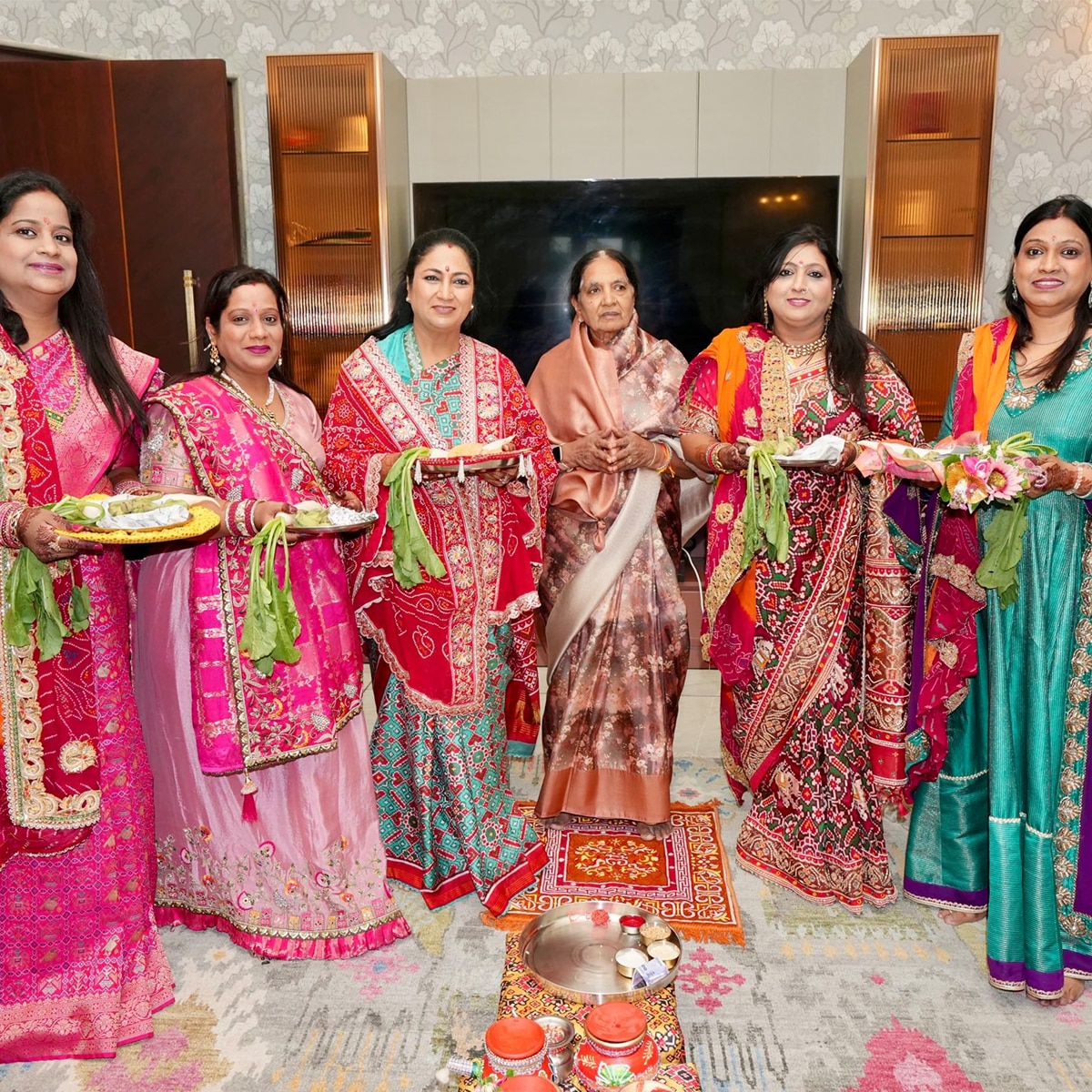  cm rekha gupta karva chauth pooja