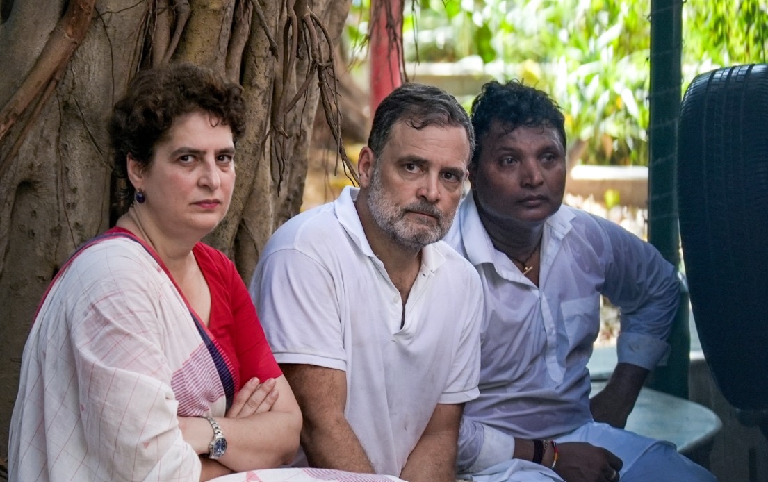Rahul Gandhi Protest Outside Akashwani Bhawan