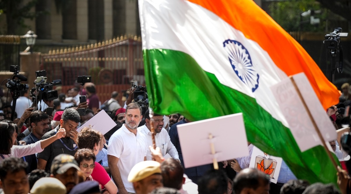 Rahul Gandhi Protest Outside Akashwani Bhawan