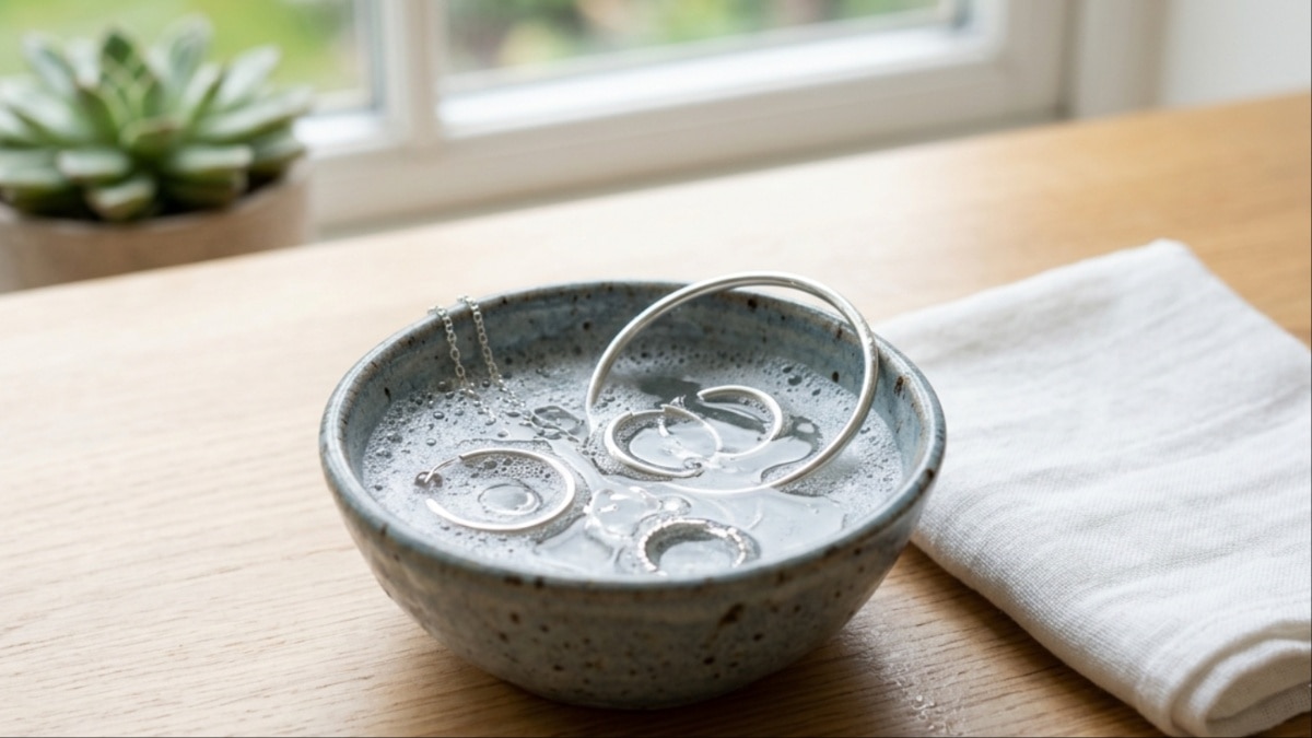 silver jewellery at home