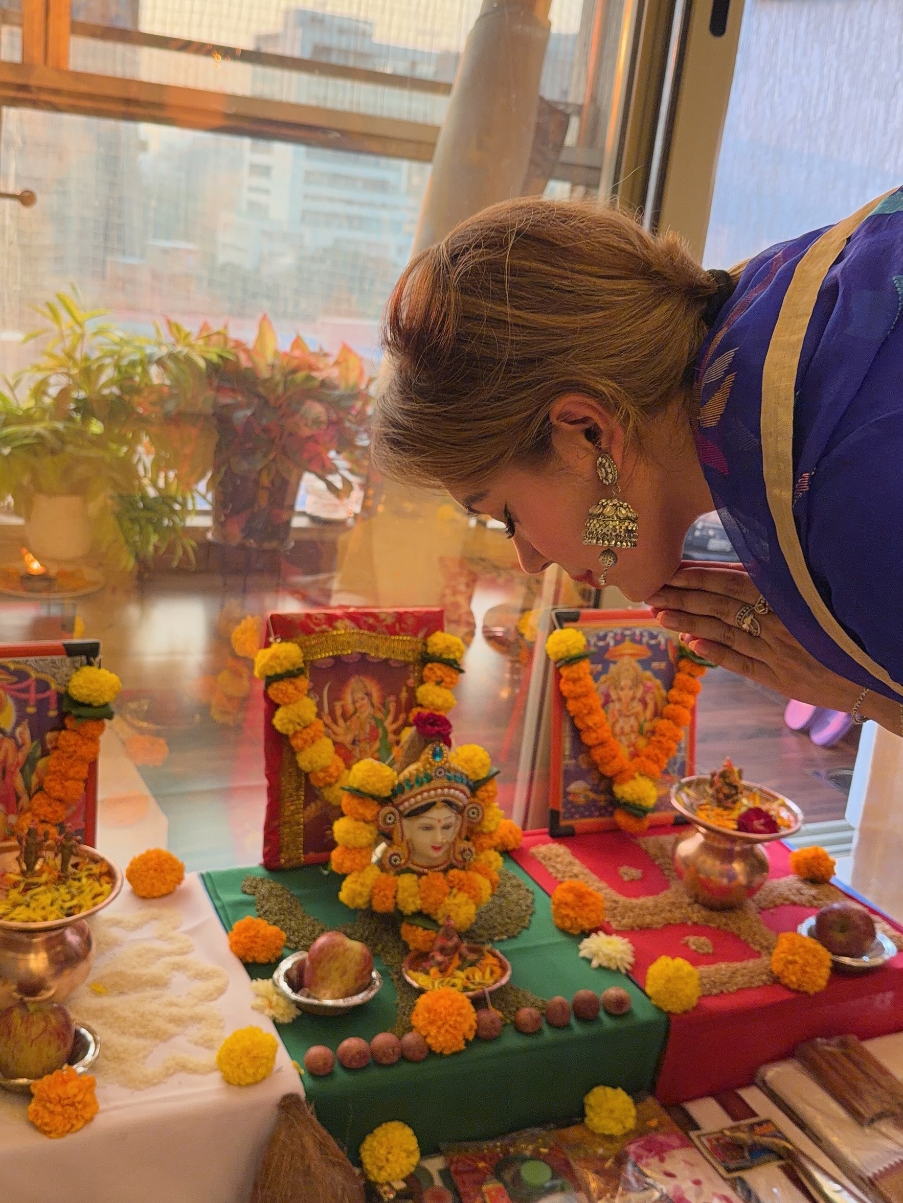 मुनमुन दत्ता के घर हुई नवरात्रि पूजा