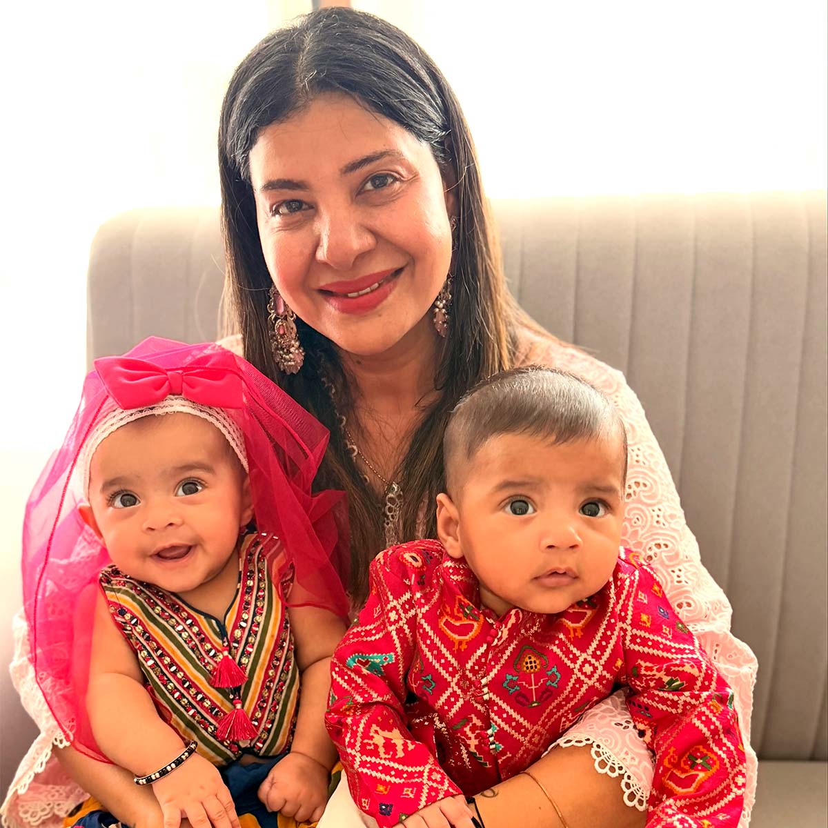 sambhavna seth twins perfomed navratri pooja 