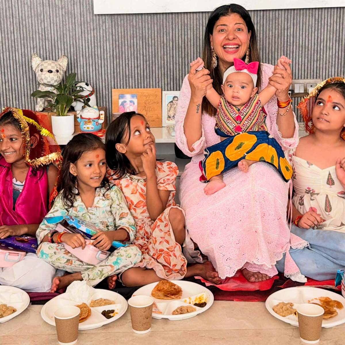 sambhavna seth twins perfomed navratri pooja 