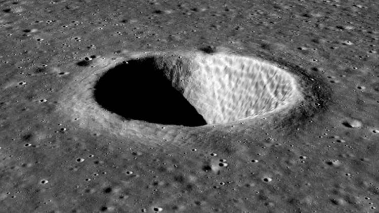 क्रेटर की तस्वीर (फोटो: Twitter/ISRO)