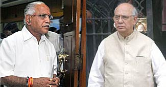 बीएस येदियुरप्पा, हंसराज भारद्वाज