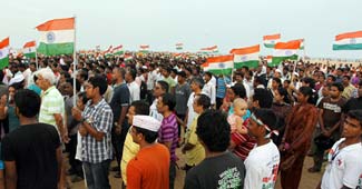 इंडिया गेट पर जश्‍न