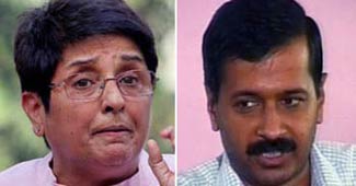 किरण बेदी, अरविंद केजरीवाल
