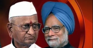 अन्ना हजारे और मनमोहन सिंह