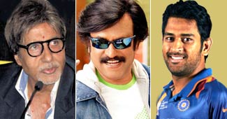 अमिताभ बच्चन, रजनीकांत और महेंद्र सिंह धोनी