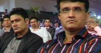 सौरव गांगुली और अनिल कुंबले