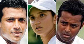 भूपति, सानिया, पेस