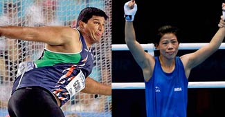 एम.सी. मैरी कॉम और विकास गौड़ा