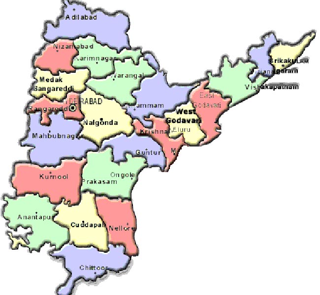 आंध्र प्रदेश का मैप
