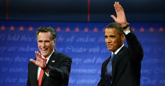 मिट रोमनी और बराक ओबामा