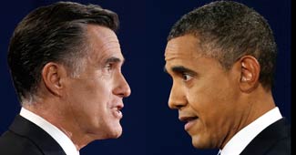 मिट रोमनी और बराक ओबामा