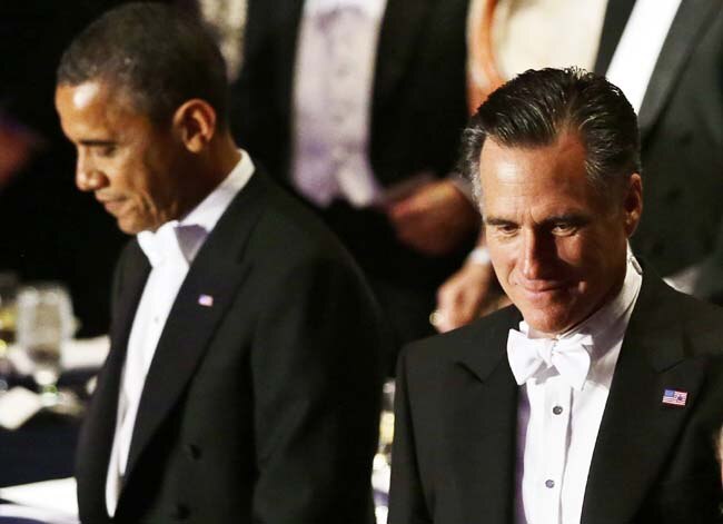 मिट रोमनी और बराक ओबामा