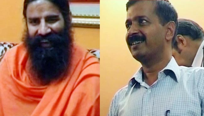 बाबा रामदेव, अरविंद केजरीवाल