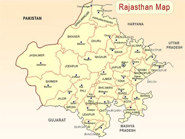 राजस्थान का मैप
