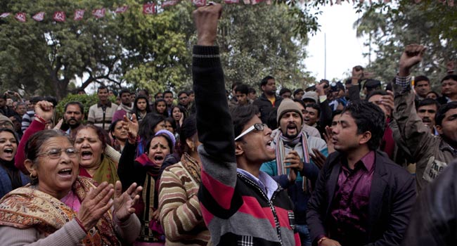 दिल्ली में विरोध प्रदर्शन
